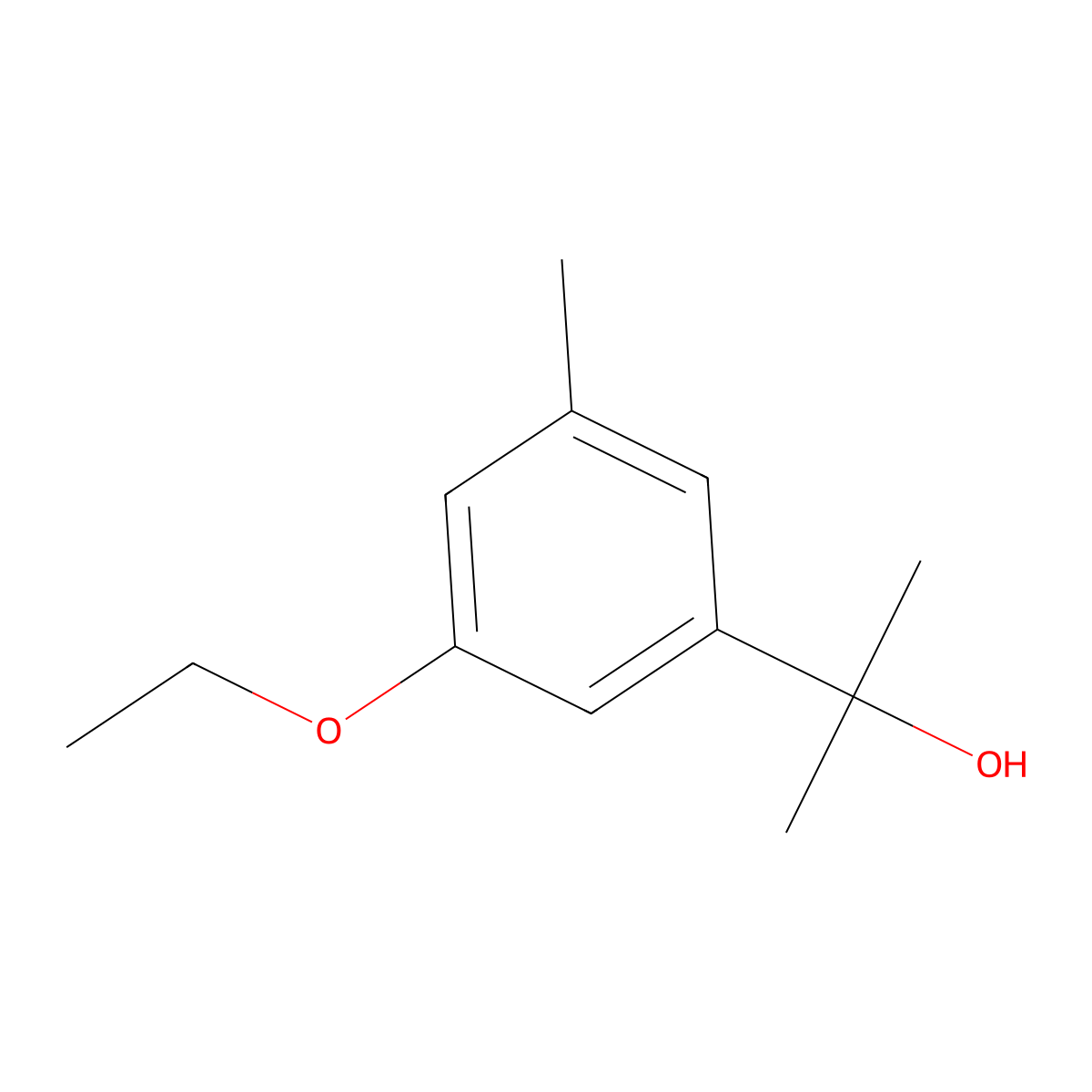 2-(3-Ethoxy-5-methylphenyl)propan-2-ol molecular structure, CAS 2921742-06-3