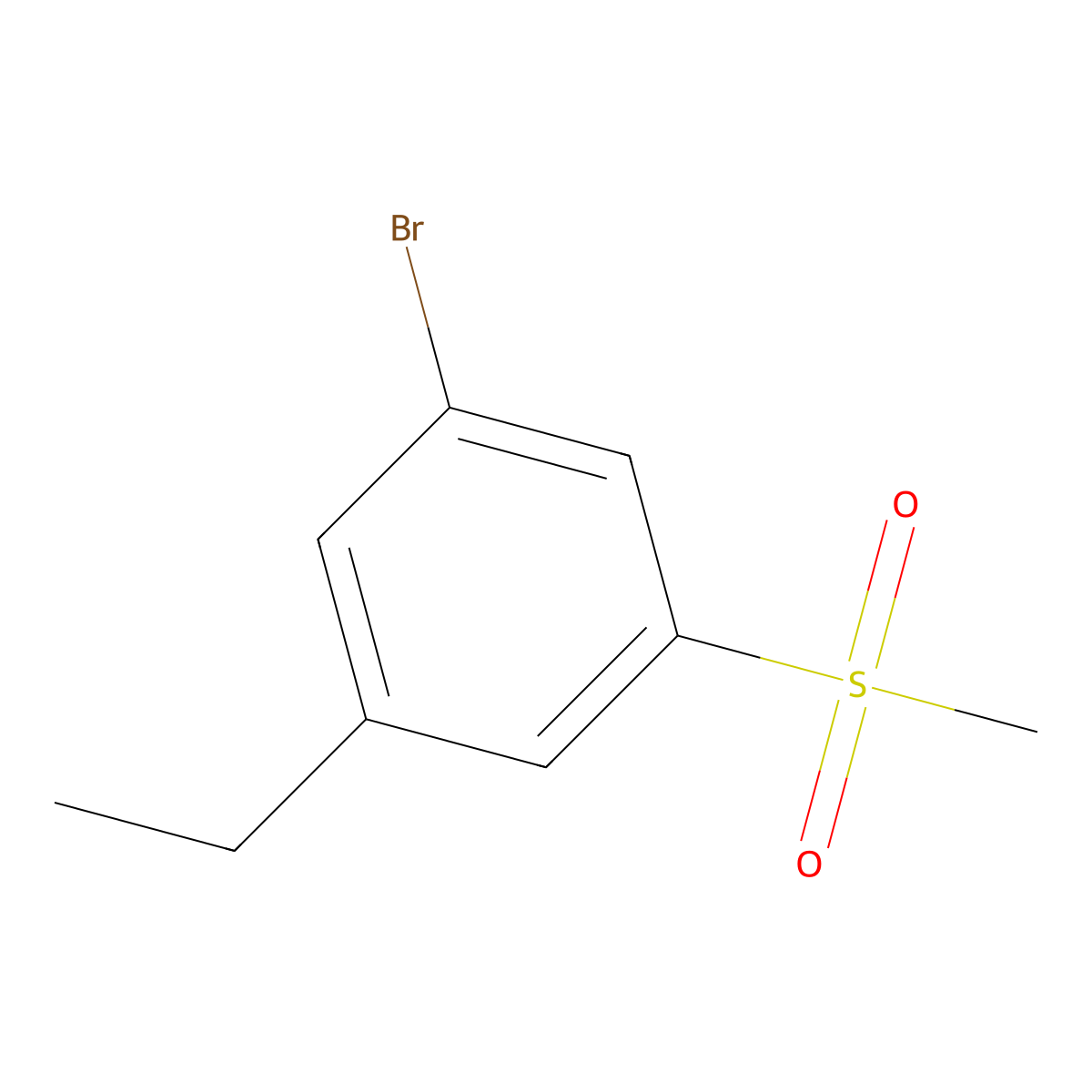 1-Bromo-3-ethyl-5-(methylsulfonyl)benZene molecular structure, CAS 2921743-69-1
