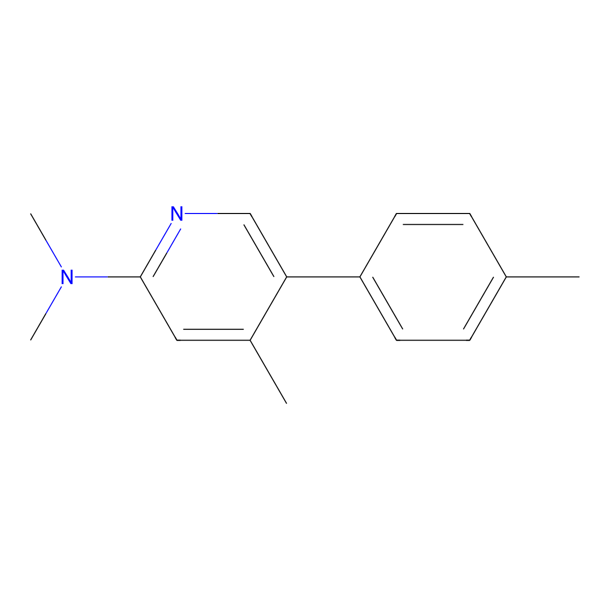 N,N,4-trimethyl-5-(p-tolyl)pyridin-2-amine molecular structure, CAS 2921744-71-8