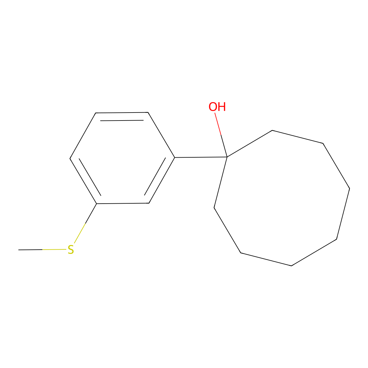 1-(3-(Methylthio)phenyl)cyclooctanol molecular structure, CAS 2921745-22-2
