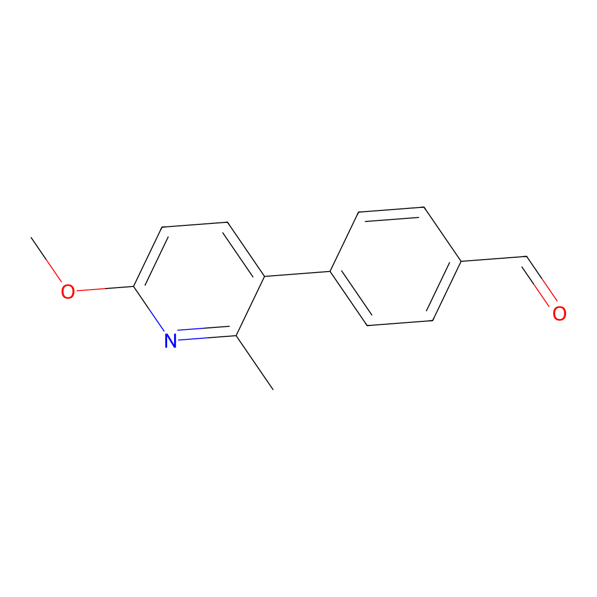 4-(6-Methoxy-2-methylpyridin-3-yl)benzaldehyde molecular structure, CAS 2921746-11-2