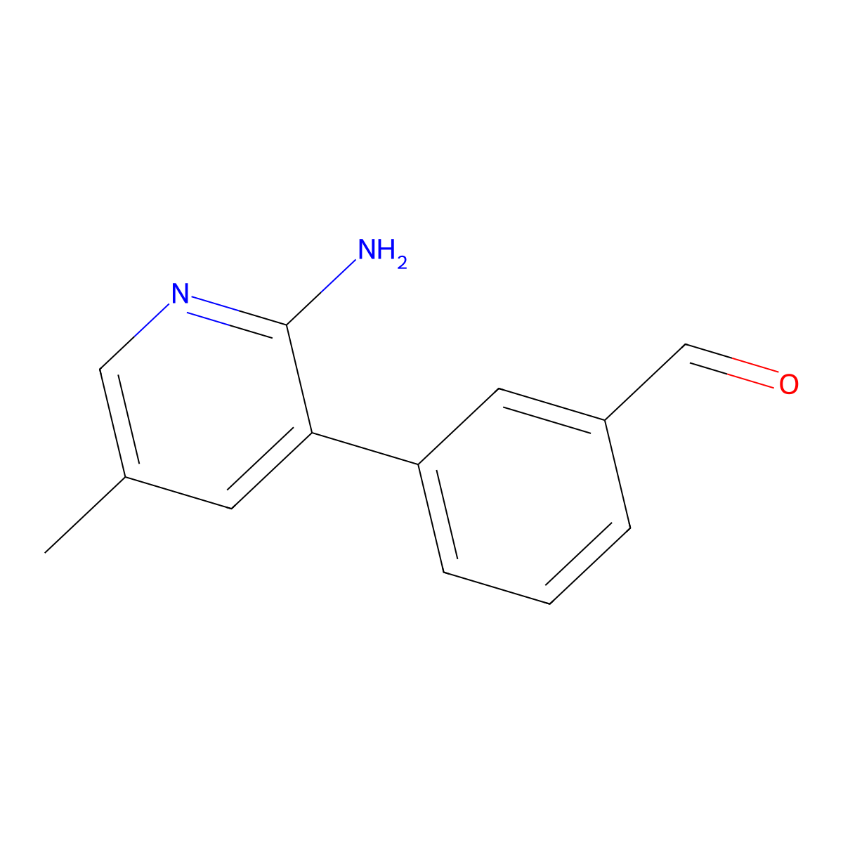 3-(2-Amino-5-methylpyridin-3-yl)benzaldehyde molecular structure, CAS 2921746-30-5
