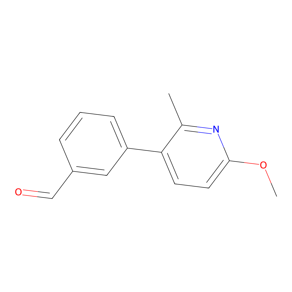 3-(6-Methoxy-2-methylpyridin-3-yl)benzaldehyde molecular structure, CAS 2921746-46-3