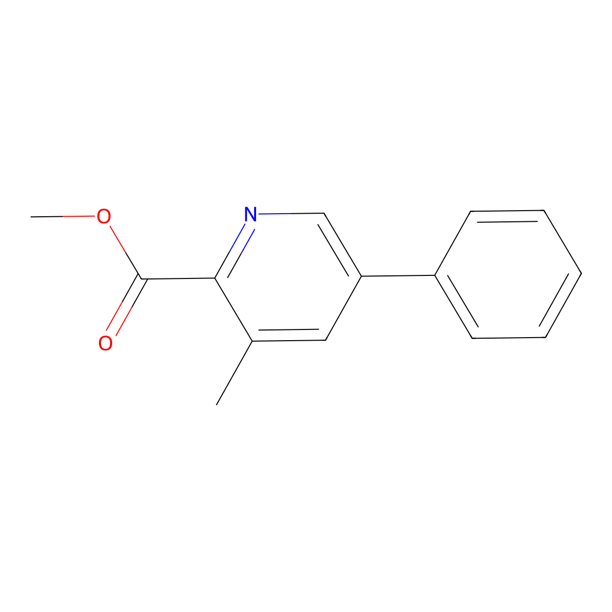 Methyl 3-methyl-5-phenylpicolinate molecular structure, CAS 2921750-47-0