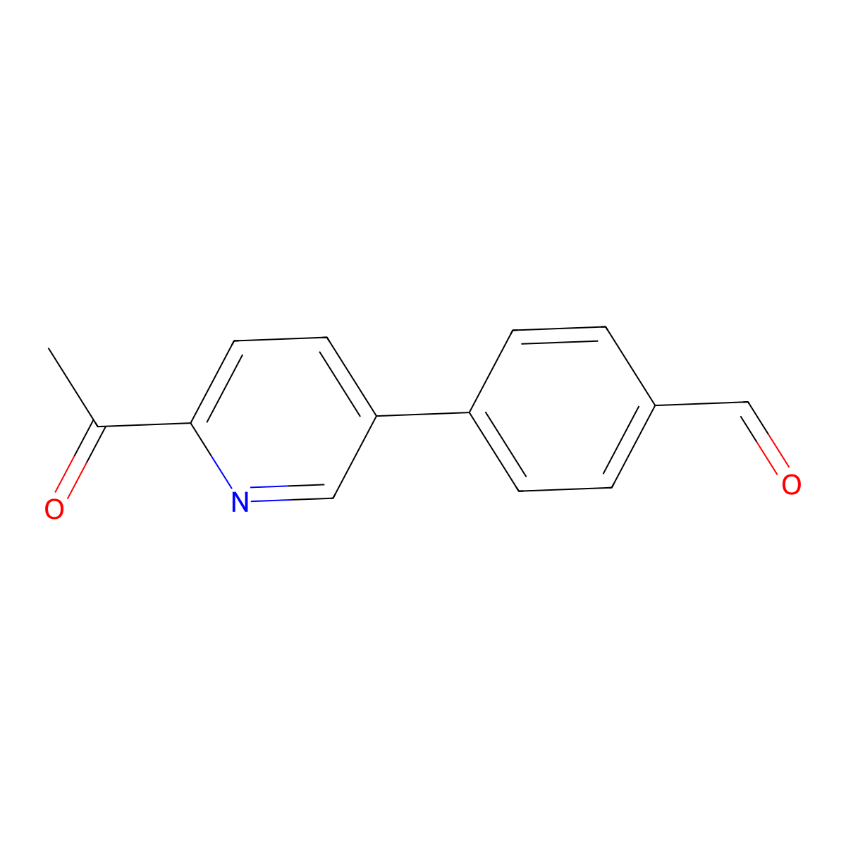 4-(6-Acetylpyridin-3-yl)benzaldehyde molecular structure, CAS 2921750-69-6
