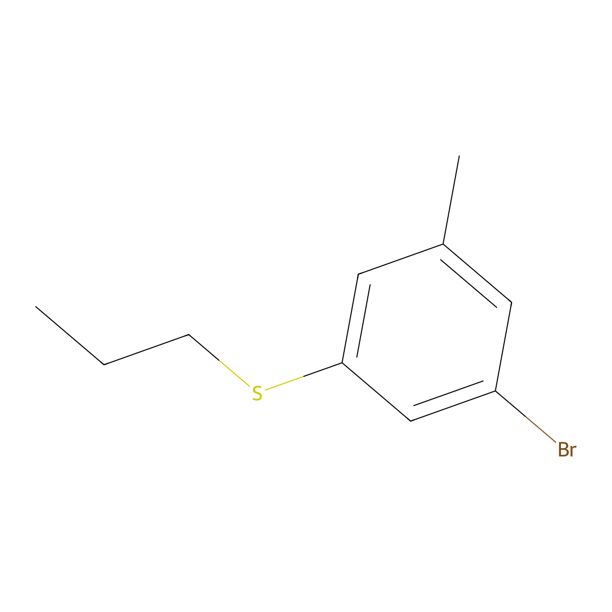 (3-Bromo-5-methylphenyl)(propyl)sulfane molecular structure, CAS 2921750-77-6