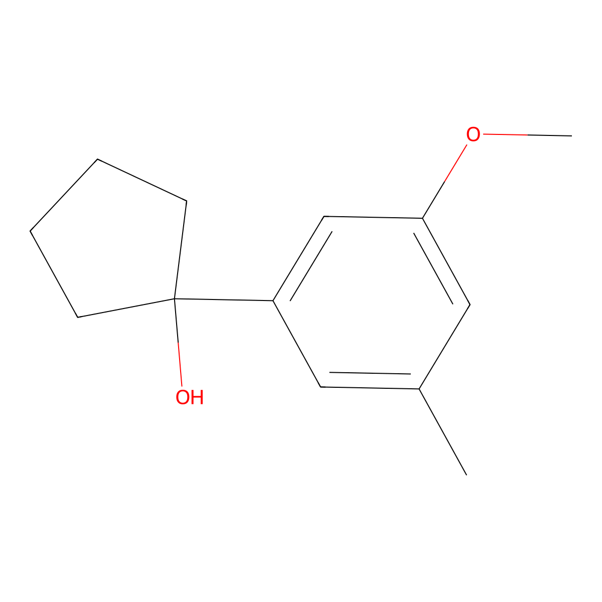 1-(3-Methoxy-5-methylphenyl)cyclopentanol molecular structure, CAS 2921751-73-5