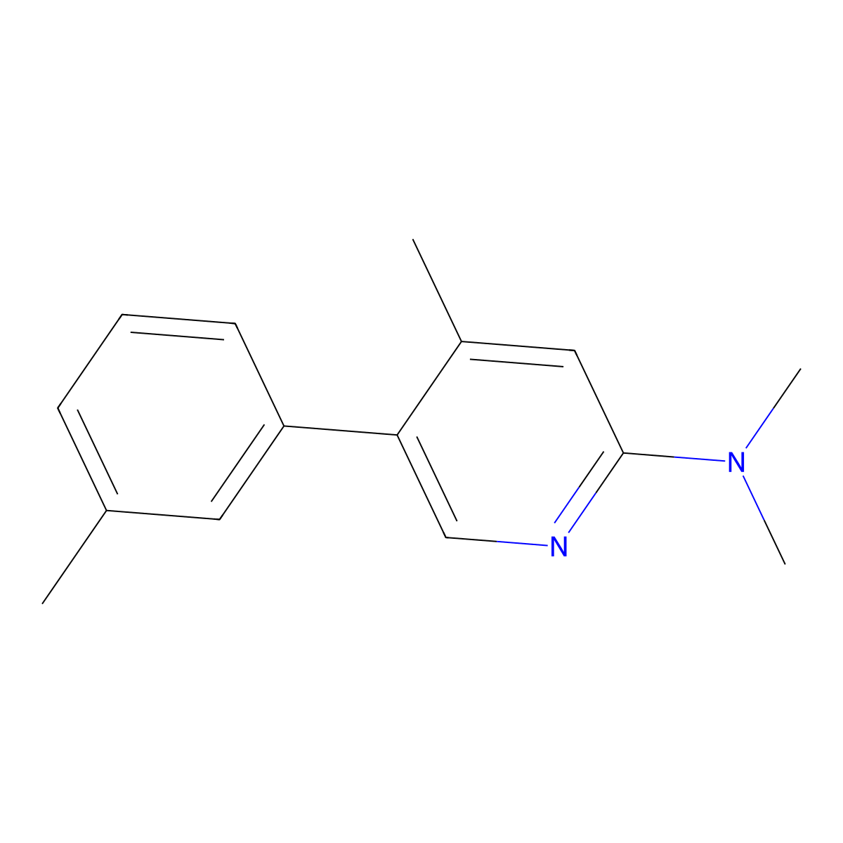 N,N,4-trimethyl-5-(m-tolyl)pyridin-2-amine molecular structure, CAS 2921753-49-1