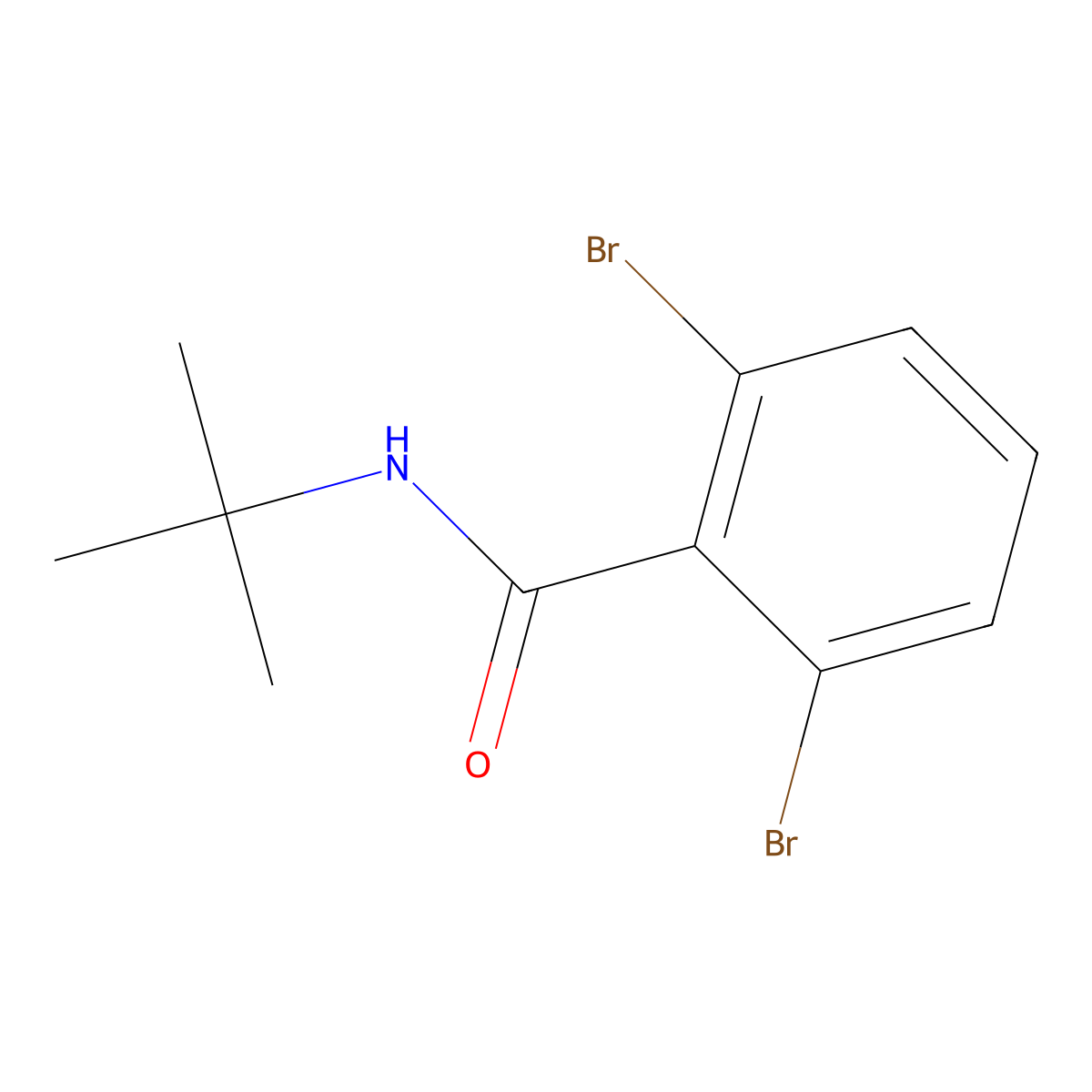 2,6-dibromo-N-(tert-butyl)benzamide molecular structure, CAS 2921757-14-2