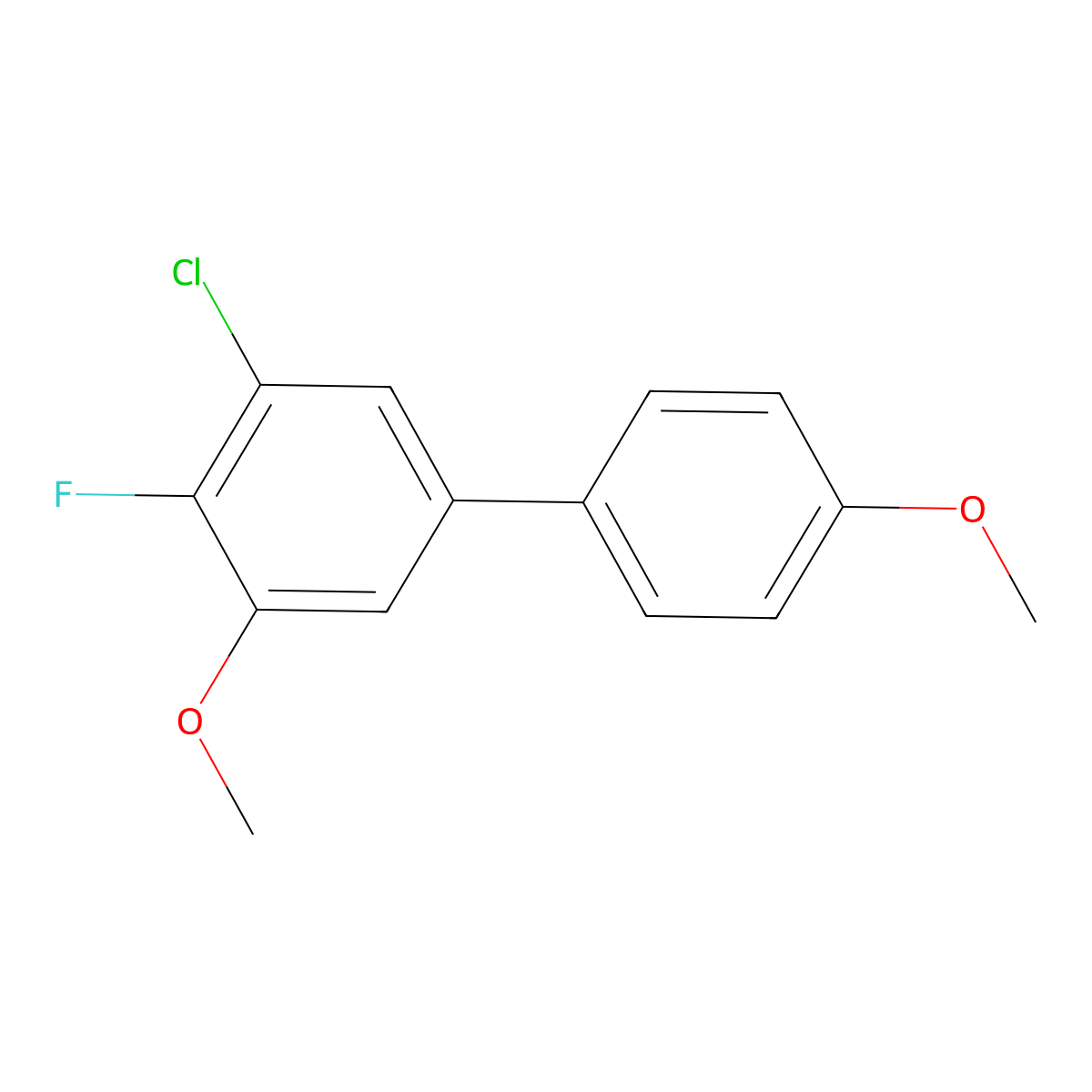 3-Chloro-4-fluoro-4',5-dimethoxy-1,1'-biphenyl molecular structure, CAS 2921757-16-4