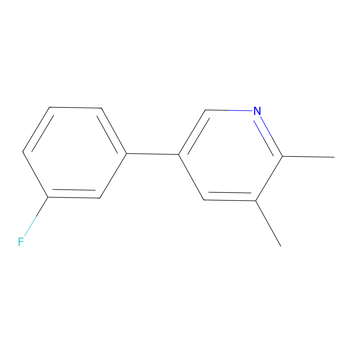 5-(3-Fluorophenyl)-2,3-dimethylpyridine molecular structure, CAS 2921757-28-8