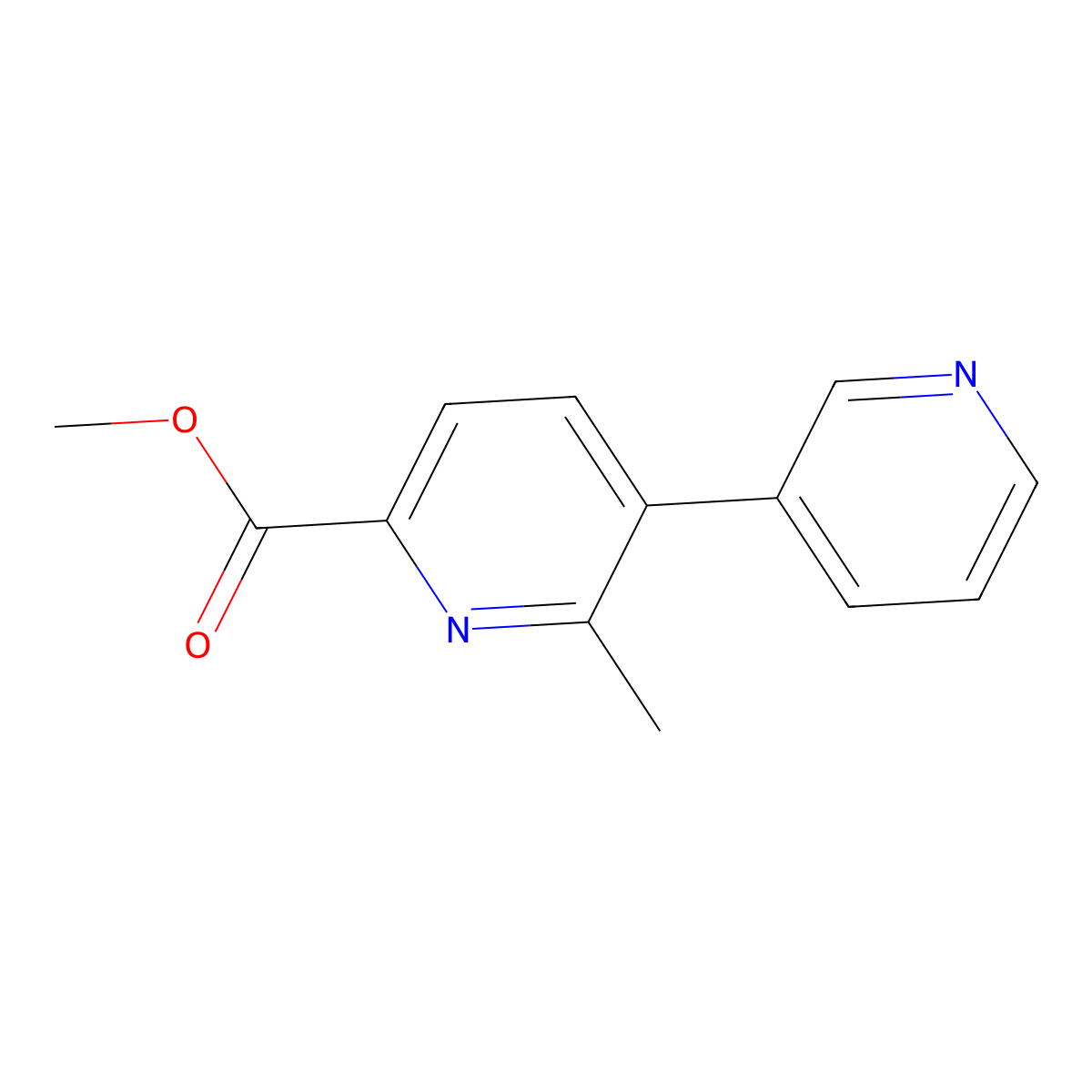 Methyl 2-methyl-[3,3'-bipyridine]-6-carboxylate molecular structure, CAS 2921757-41-5