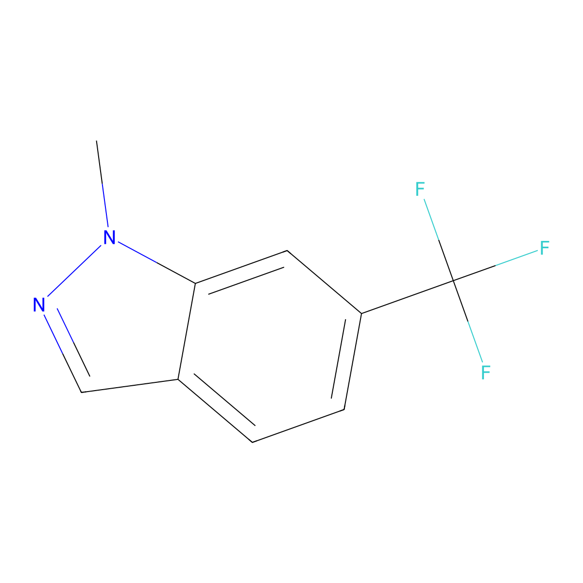 1-methyl-6-(trifluoromethyl)-1H-indazole molecular structure, CAS 2921757-46-0