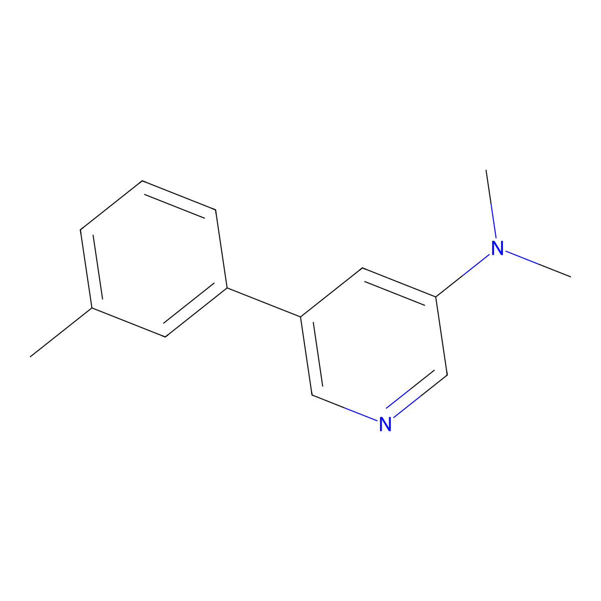 N,N-dimethyl-5-(m-tolyl)pyridin-3-amine molecular structure, CAS 2921757-56-2