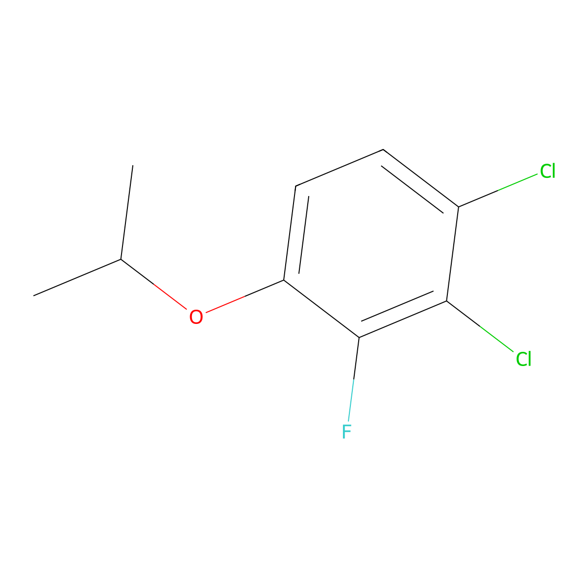 1,2-Dichloro-3-fluoro-4-isopropoxybenzene molecular structure, CAS 2921797-16-0