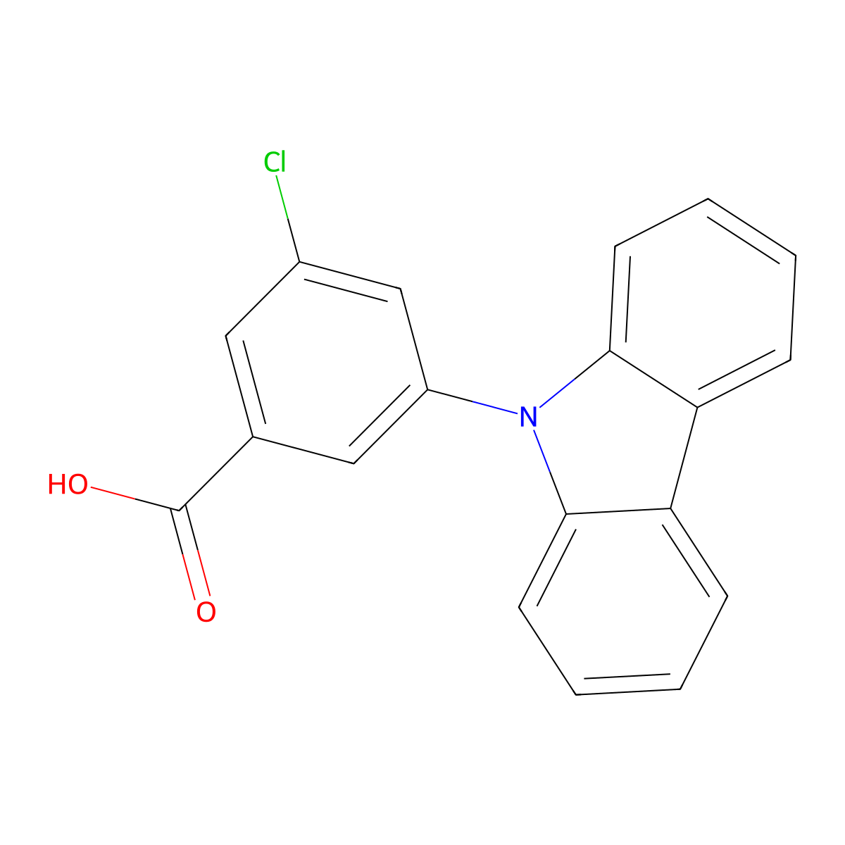 3-(9H-CarbaZol-9-yl)-5-chlorobenZoic acid molecular structure, CAS 2921797-45-5