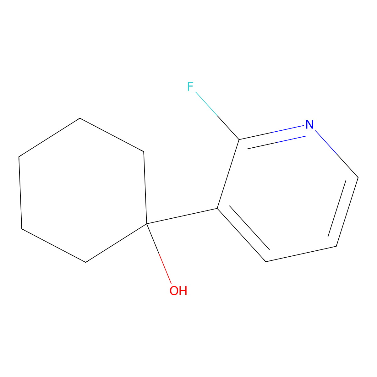 1-(2-Fluoropyridin-3-yl)cyclohexanol molecular structure, CAS 2921797-86-4