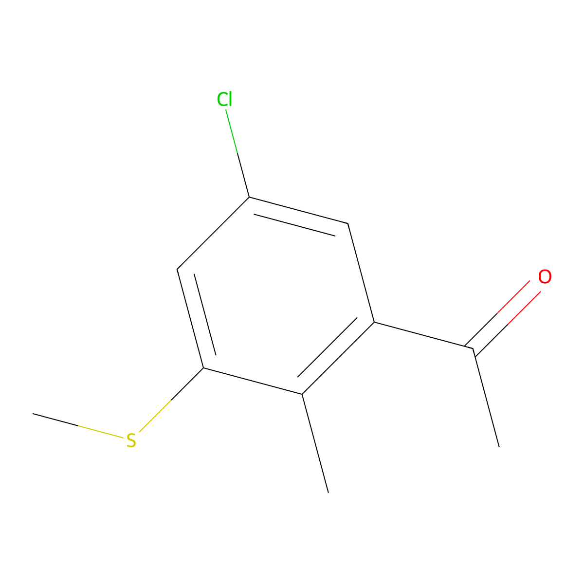 1-(5-Chloro-2-methyl-3-(methylthio)phenyl)ethanone molecular structure, CAS 2921798-33-4