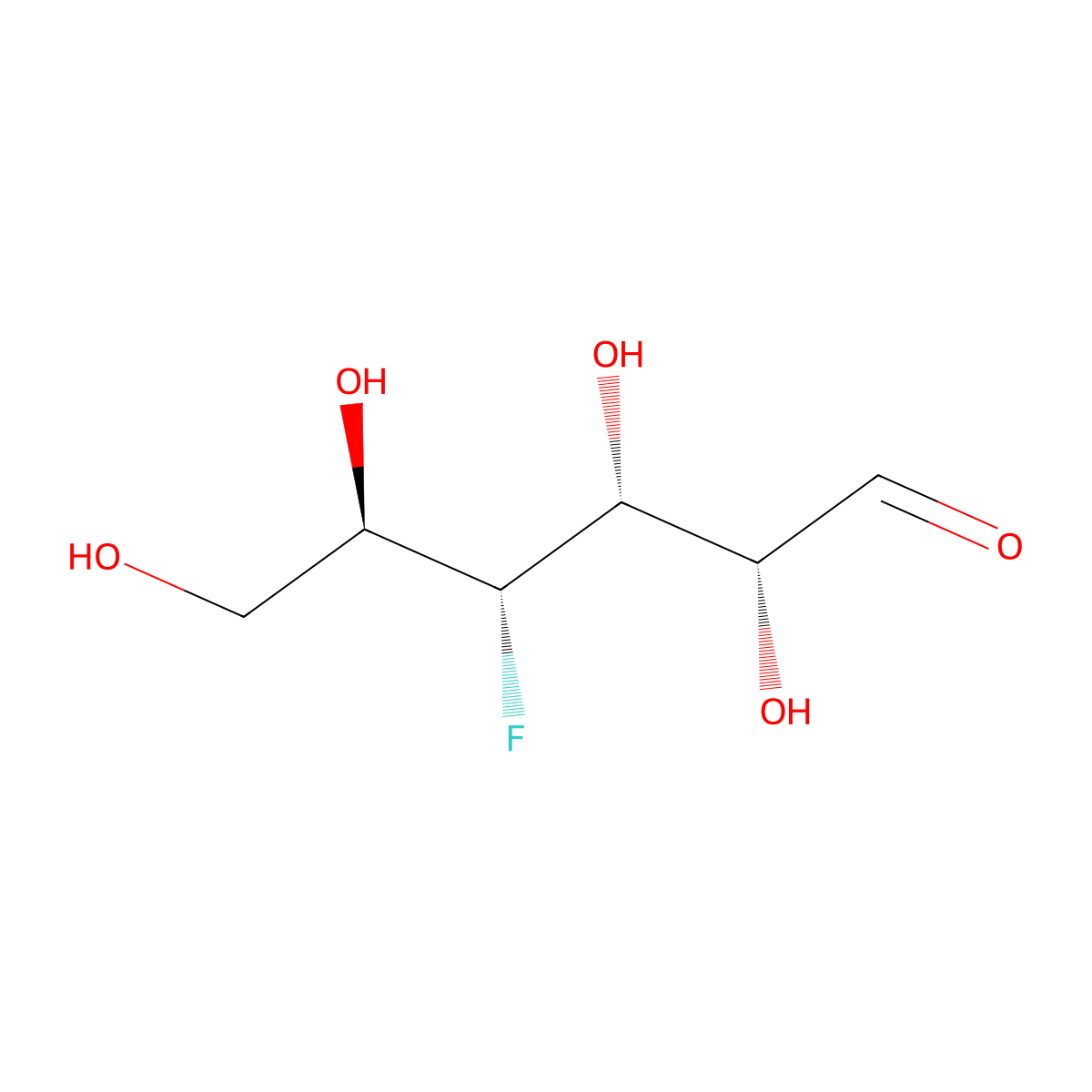 4-Deoxy-4-fluoroglucose molecular structure, CAS 29218-07-3