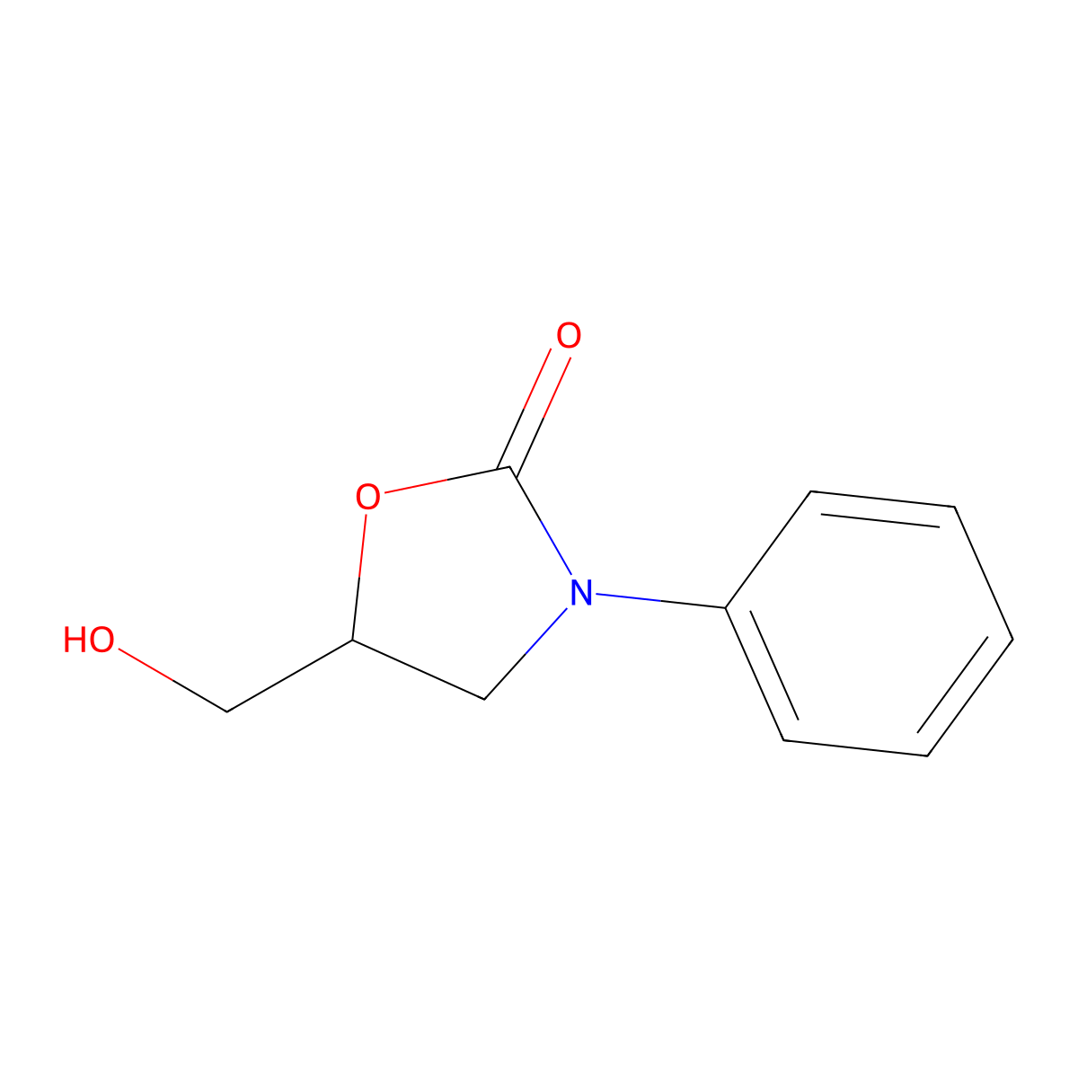 5-(Hydroxymethyl)-3-phenyl-1,3-oxazolidin-2-one molecular structure, CAS 29218-21-1
