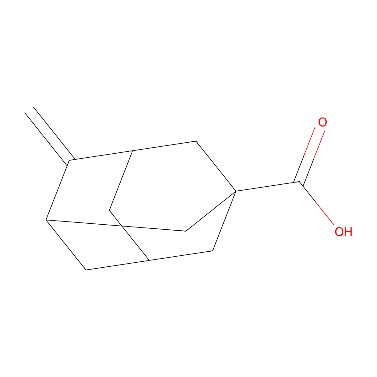 4-Methylideneadamantane-1-carboxylic acid molecular structure, CAS 2921830-53-5