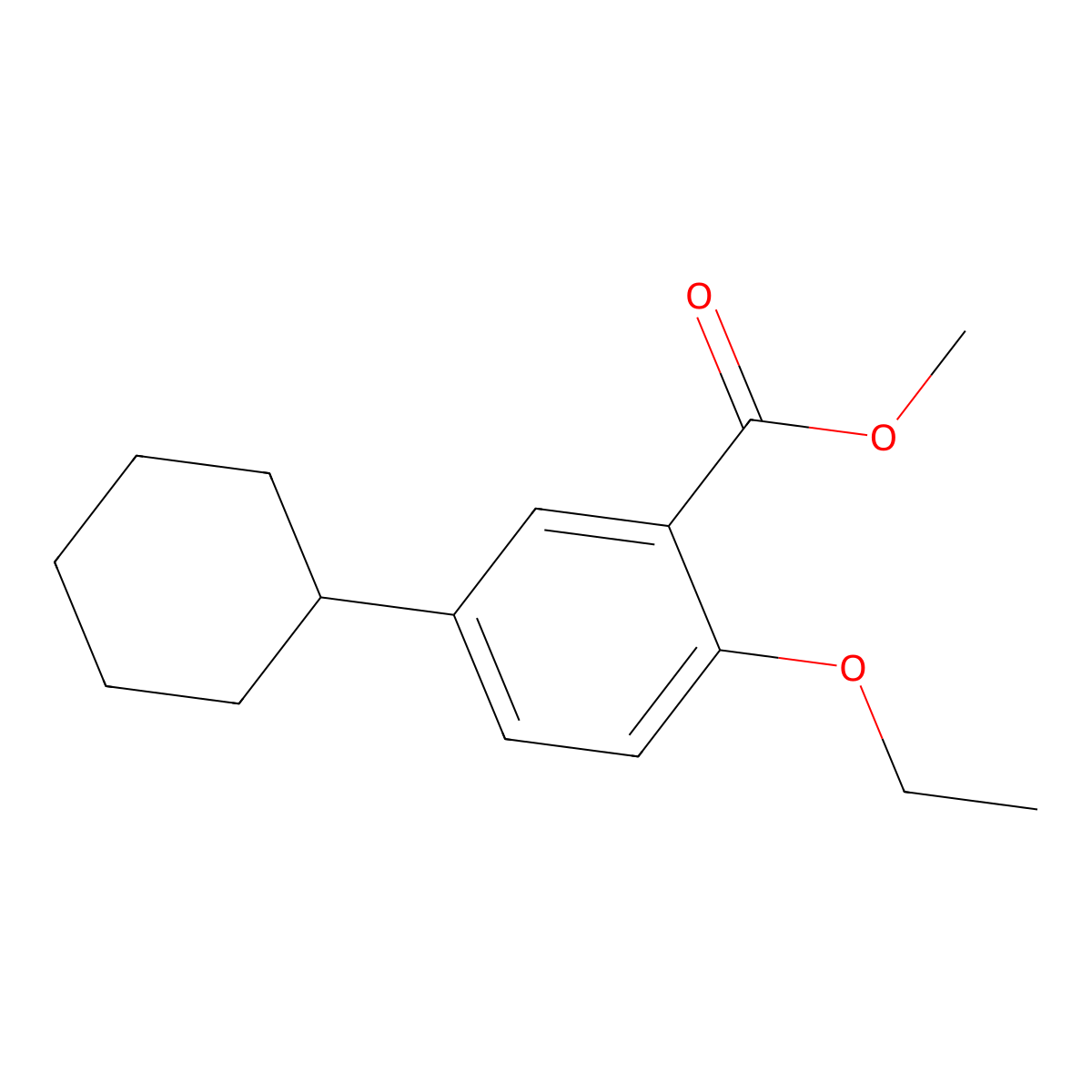 Methyl 5-cyclohexyl-2-ethoxybenzoate molecular structure, CAS 2921831-65-2