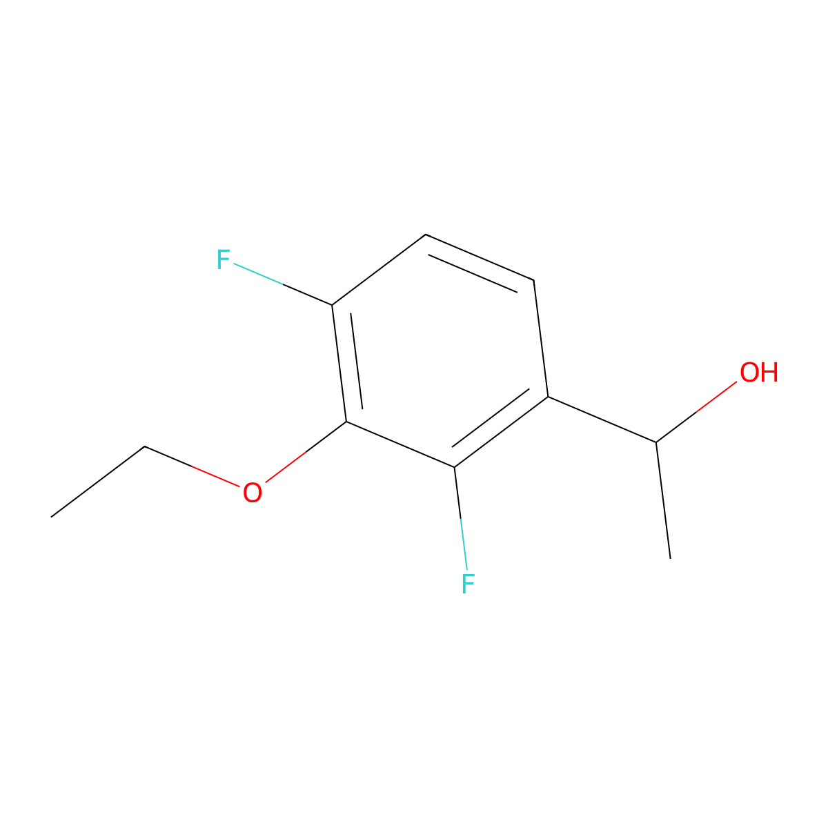 1-(3-Ethoxy-2,4-difluorophenyl)ethanol molecular structure, CAS 2921831-92-5