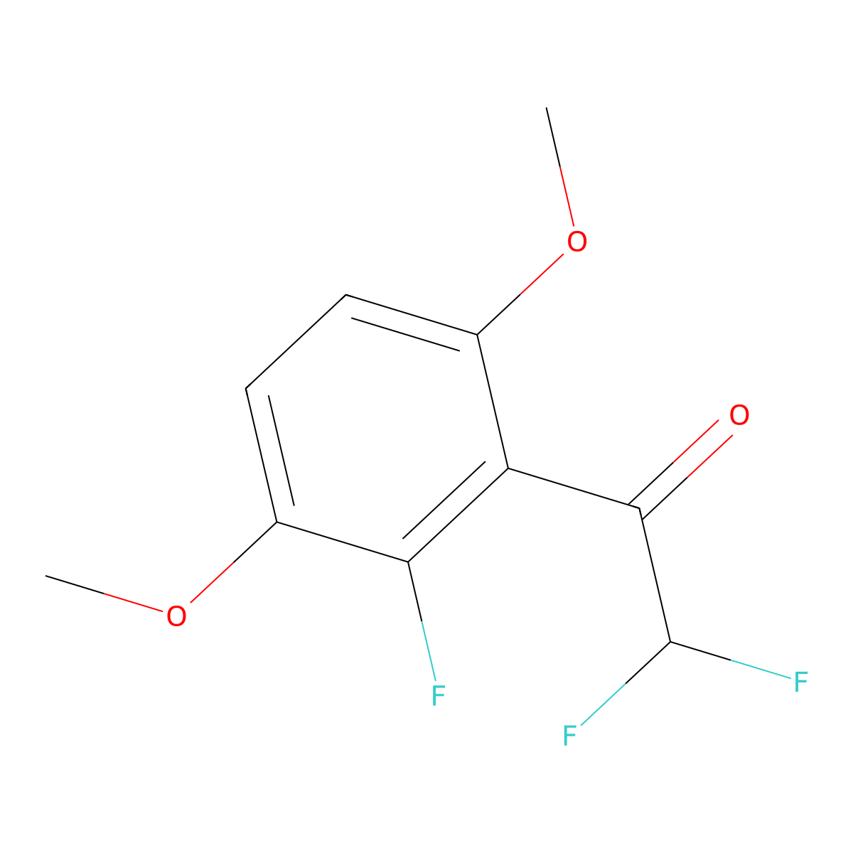 2,2-Difluoro-1-(2-fluoro-3,6-dimethoxyphenyl)ethanone molecular structure, CAS 2921832-08-6