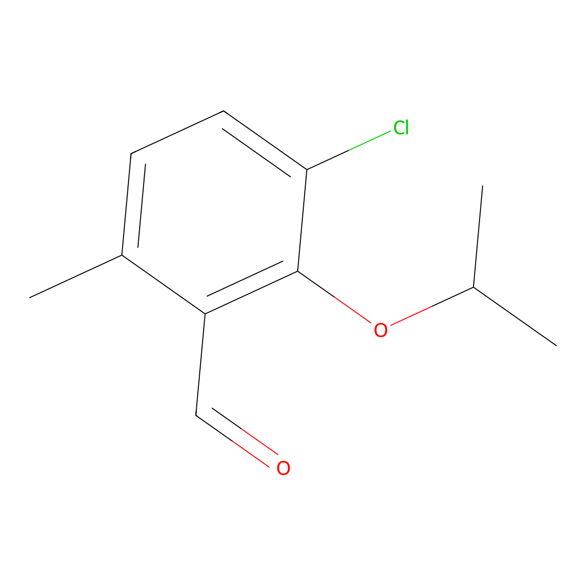 3-Chloro-2-isopropoxy-6-methylbenzaldehyde molecular structure, CAS 2921832-23-5