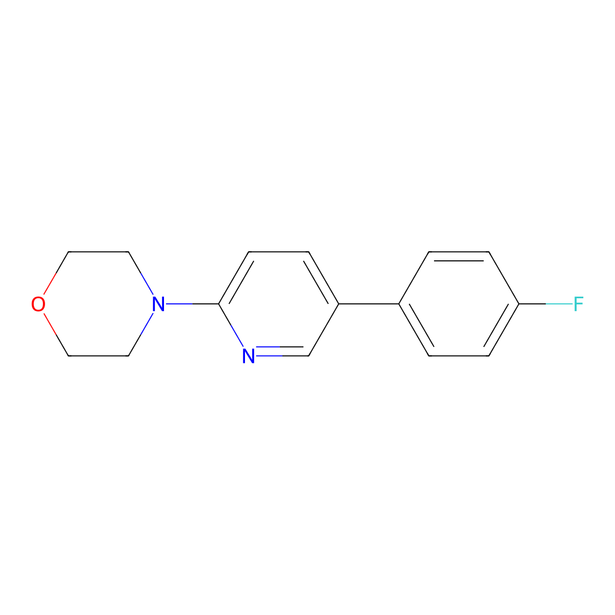 4-(5-(4-Fluorophenyl)pyridin-2-yl)morpholine molecular structure, CAS 2921833-07-8