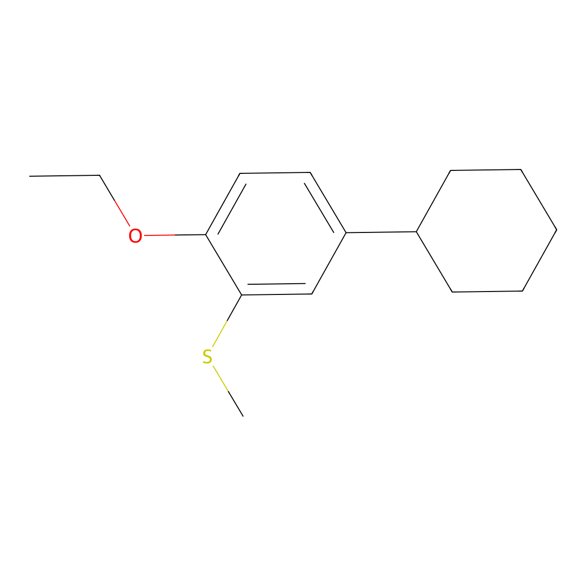 (5-Cyclohexyl-2-ethoxyphenyl)(methyl)sulfane molecular structure, CAS 2921834-25-3