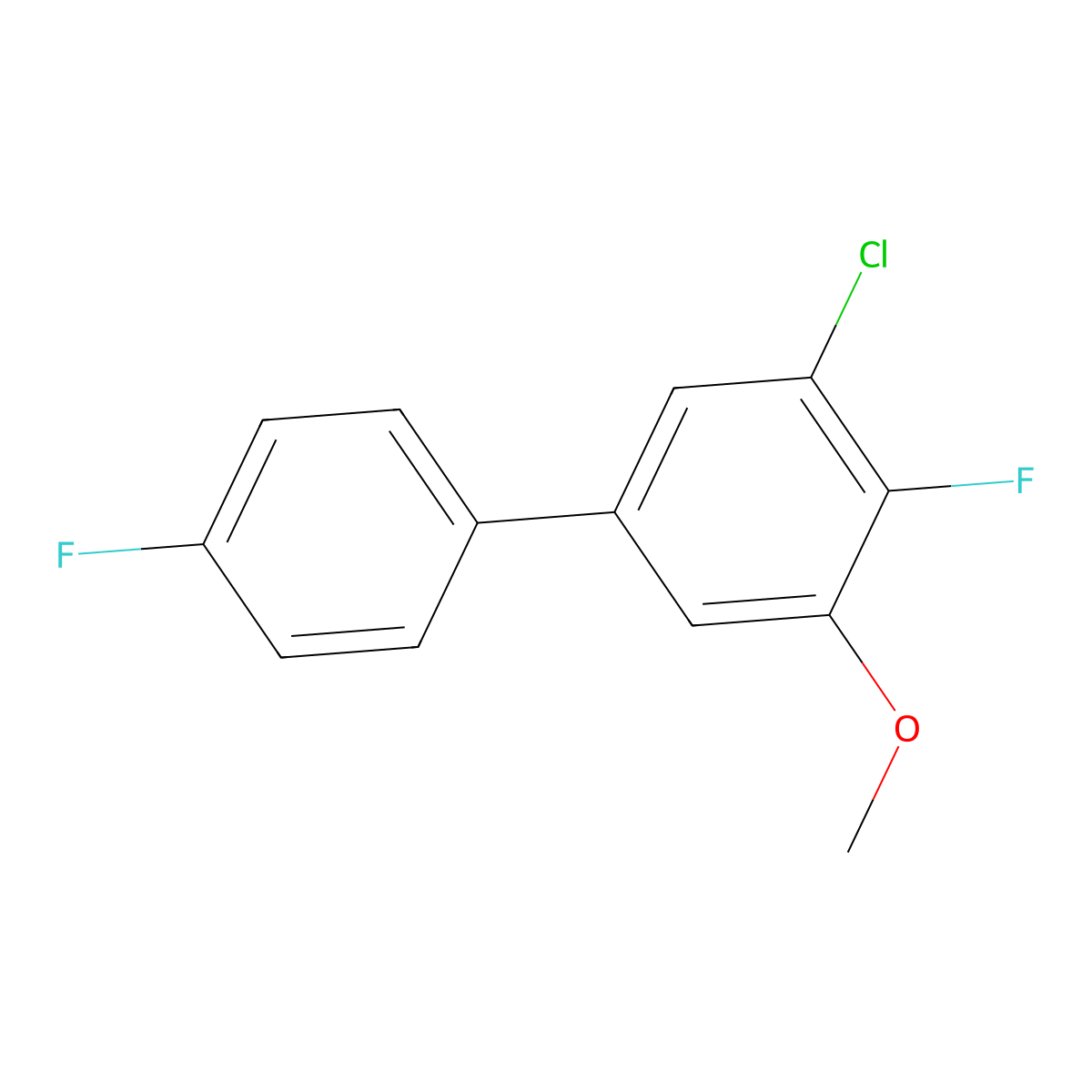 3-Chloro-4,4'-difluoro-5-methoxy-1,1'-biphenyl molecular structure, CAS 2921835-05-2