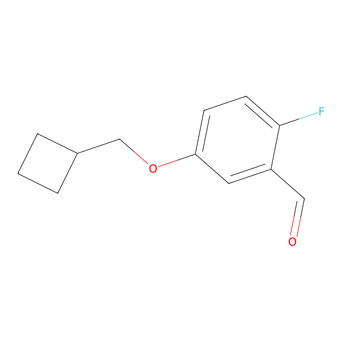 5-(Cyclobutylmethoxy)-2-fluorobenzaldehyde molecular structure, CAS 2921835-89-2