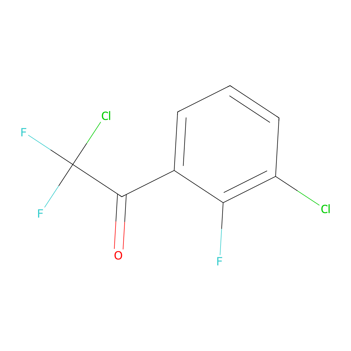 2-Chloro-1-(3-chloro-2-fluorophenyl)-2,2-difluoroethanone molecular structure, CAS 2921836-17-9