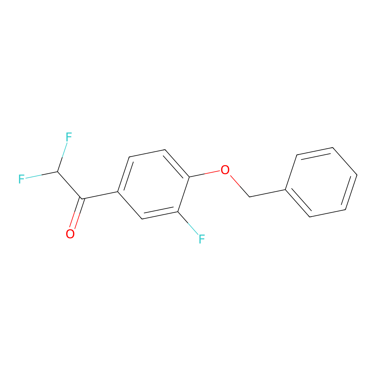 1-(4-(Benzyloxy)-3-fluorophenyl)-2,2-difluoroethanone molecular structure, CAS 2921836-21-5