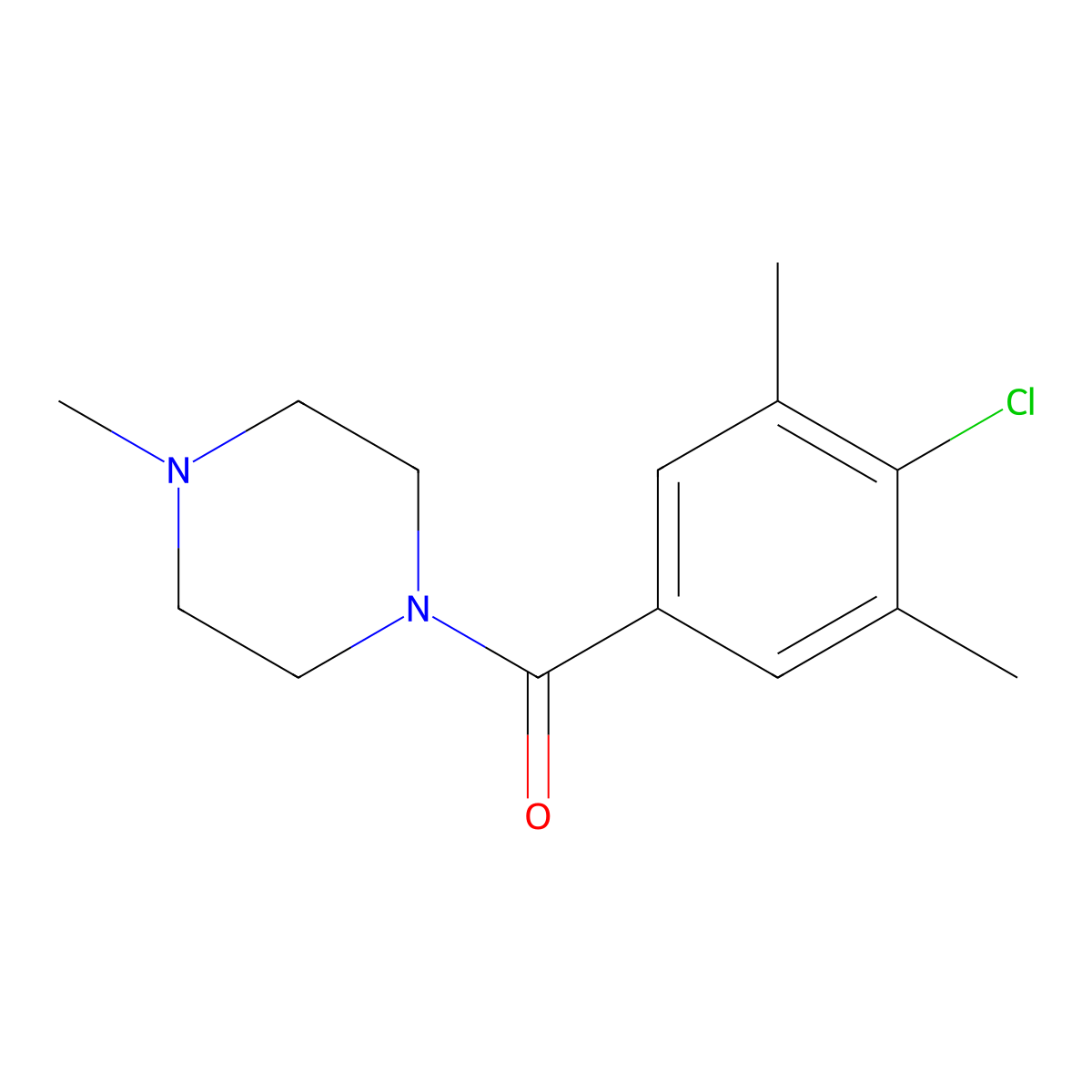 (4-Chloro-3,5-dimethylphenyl)(4-methylpiperazin-1-yl)methanone molecular structure, CAS 2921836-57-7