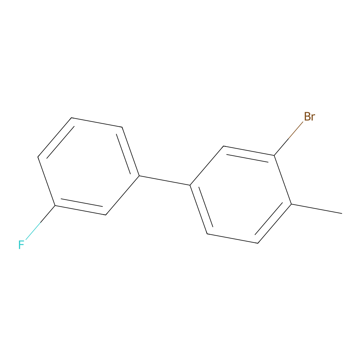 3-Bromo-3'-fluoro-4-methyl-1,1'-biphenyl molecular structure, CAS 2921836-65-7