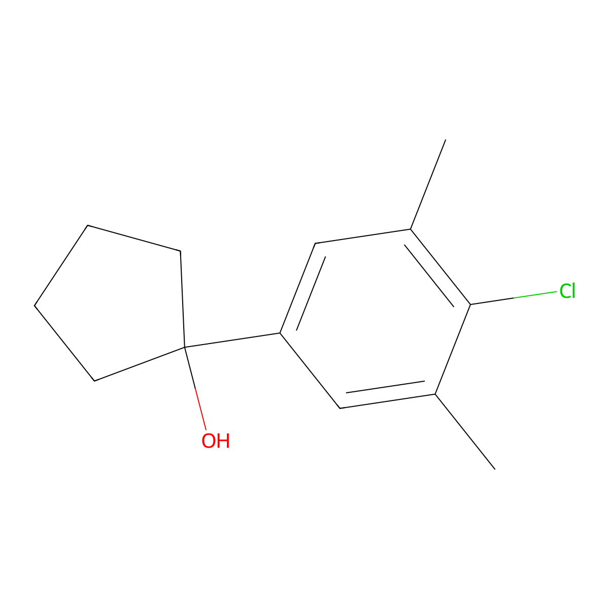 1-(4-Chloro-3,5-dimethylphenyl)cyclopentanol molecular structure, CAS 2921836-69-1