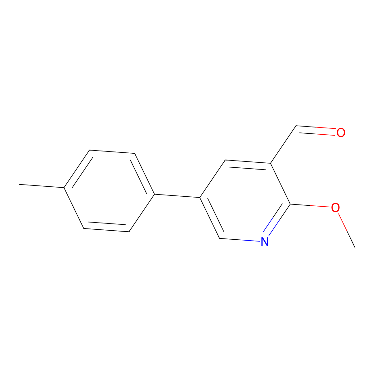 2-Methoxy-5-(p-tolyl)nicotinaldehyde molecular structure, CAS 2921838-68-6