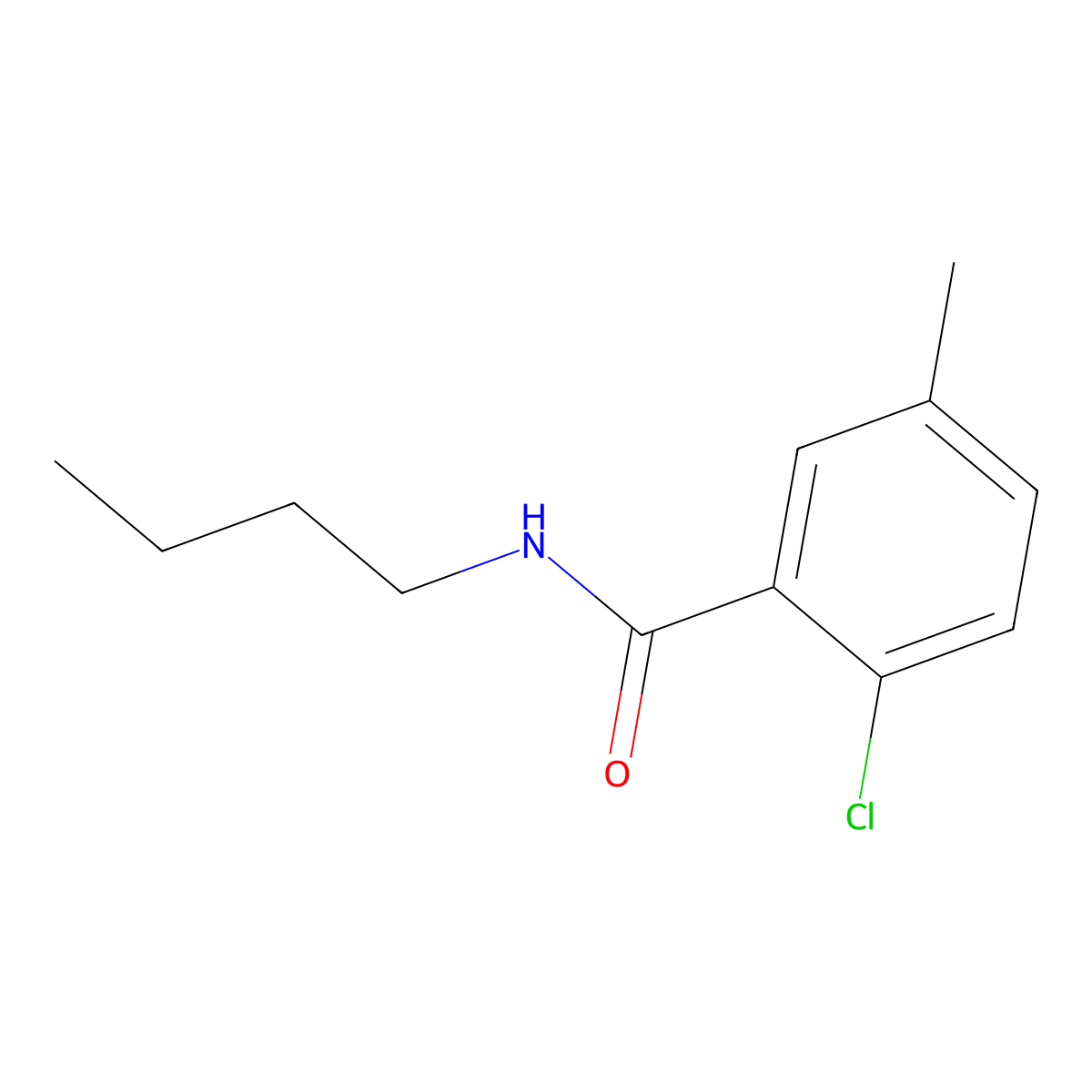 N-butyl-2-chloro-5-methylbenzamide molecular structure, CAS 2921838-78-8