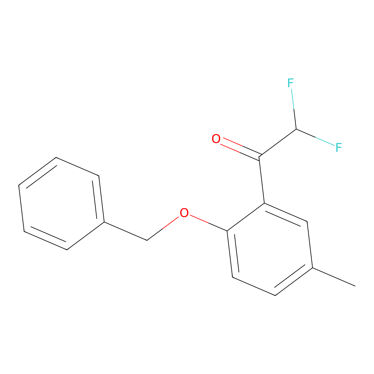 1-(2-(Benzyloxy)-5-methylphenyl)-2,2-difluoroethanone molecular structure, CAS 2921839-53-2