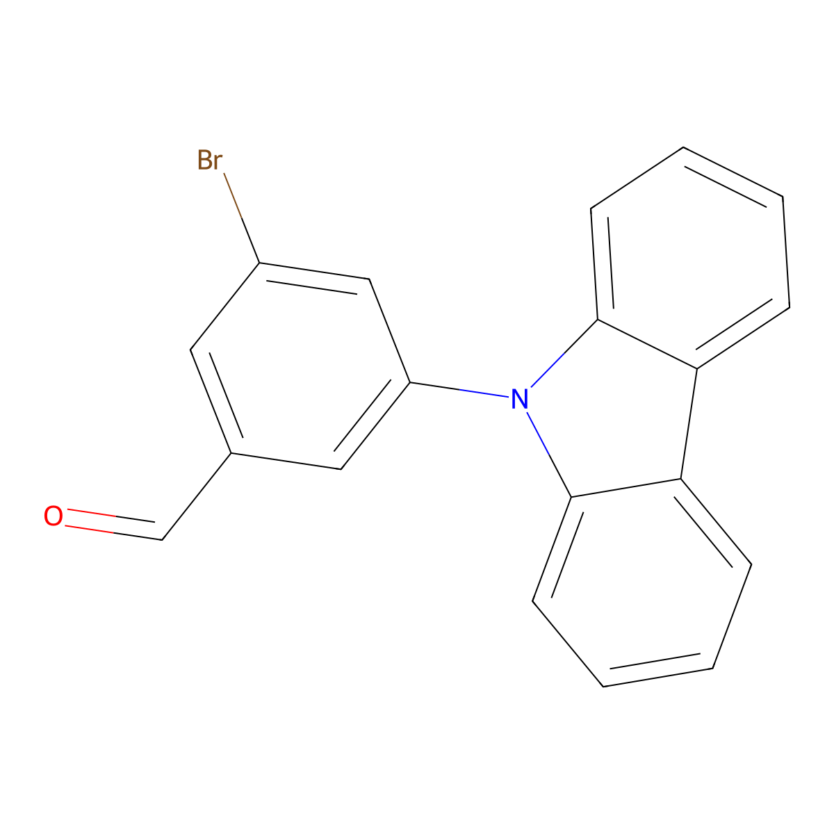 3-Bromo-5-(9H-carbaZol-9-yl)benZaldehyde molecular structure, CAS 2921840-23-3