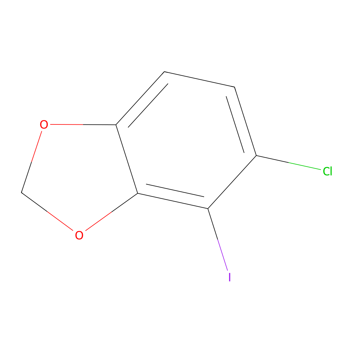 5-Chloro-4-iodobenzo[d][1,3]dioxole molecular structure, CAS 2921840-42-6
