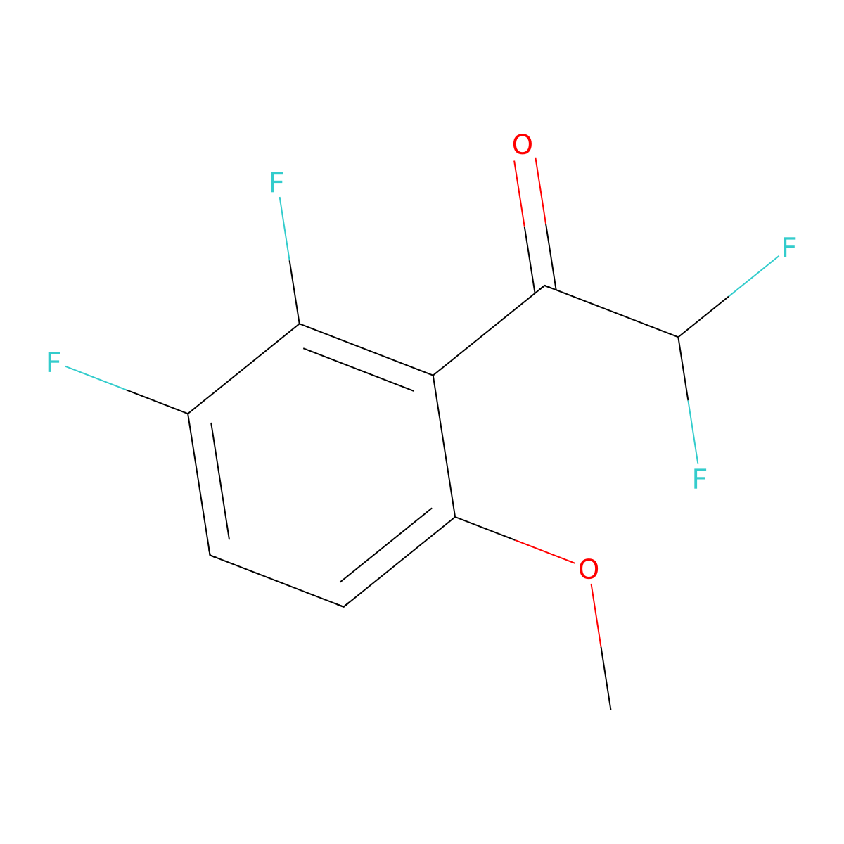 1-(2,3-Difluoro-6-methoxyphenyl)-2,2-difluoroethanone molecular structure, CAS 2921840-62-0