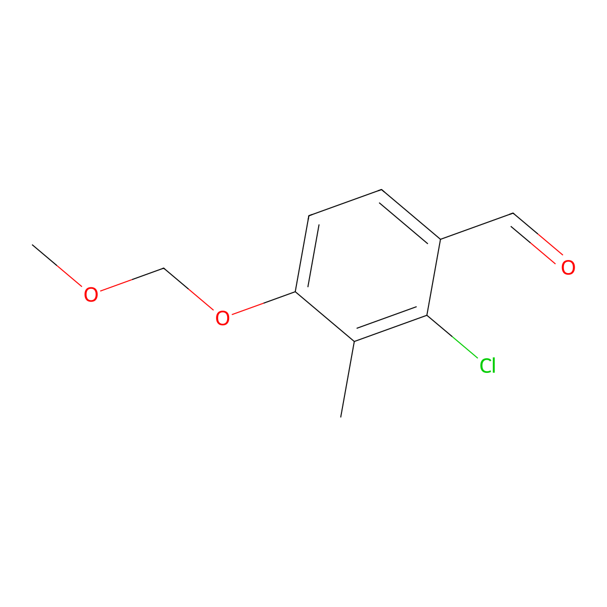 2-Chloro-4-(methoxymethoxy)-3-methylbenZaldehyde molecular structure, CAS 2921840-93-7