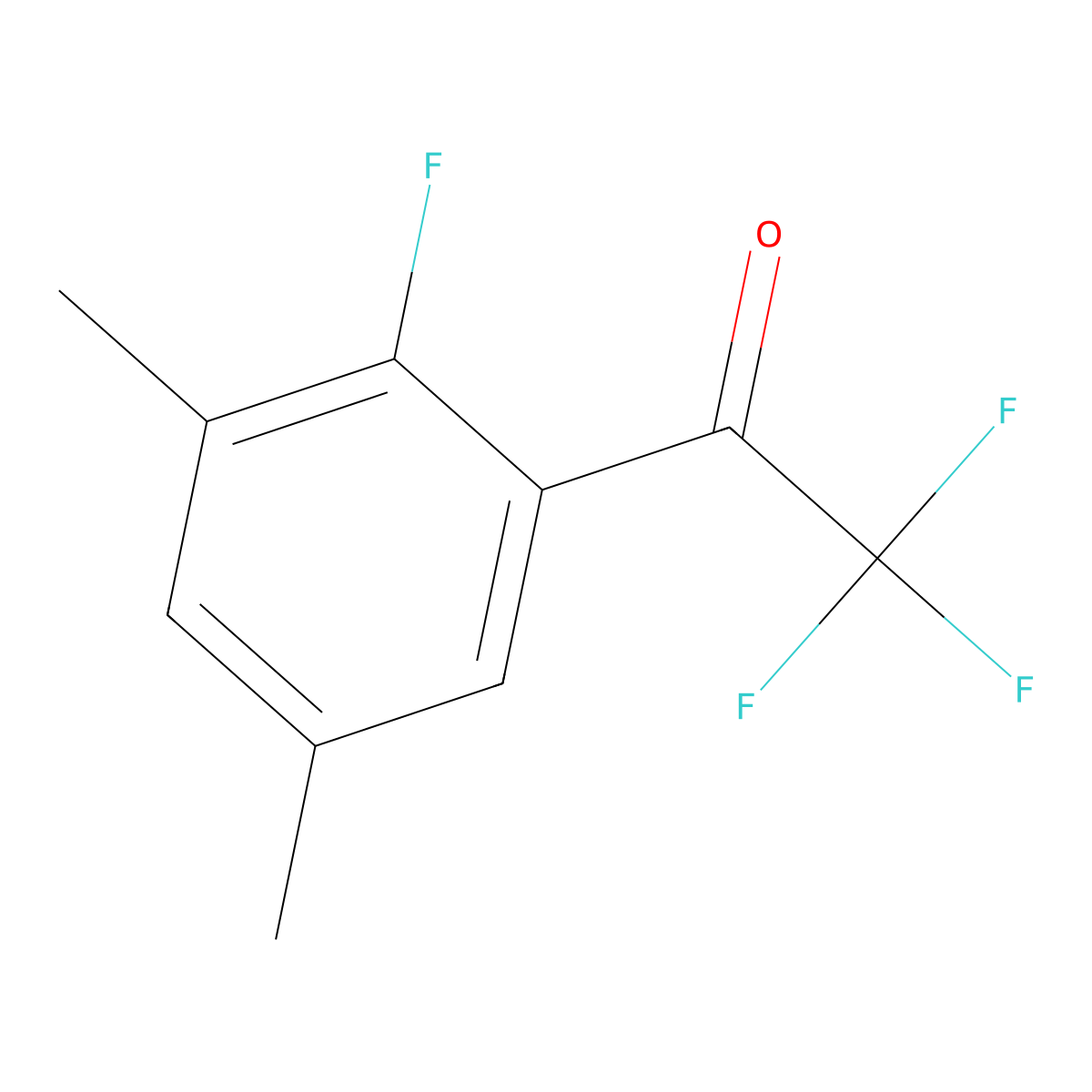 2,2,2-Trifluoro-1-(2-fluoro-3,5-dimethylphenyl)ethanone molecular structure, CAS 2921841-16-7