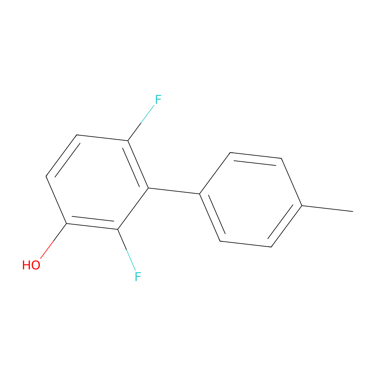 2,6-Difluoro-4'-methyl-[1,1'-biphenyl]-3-ol molecular structure, CAS 2921841-80-5