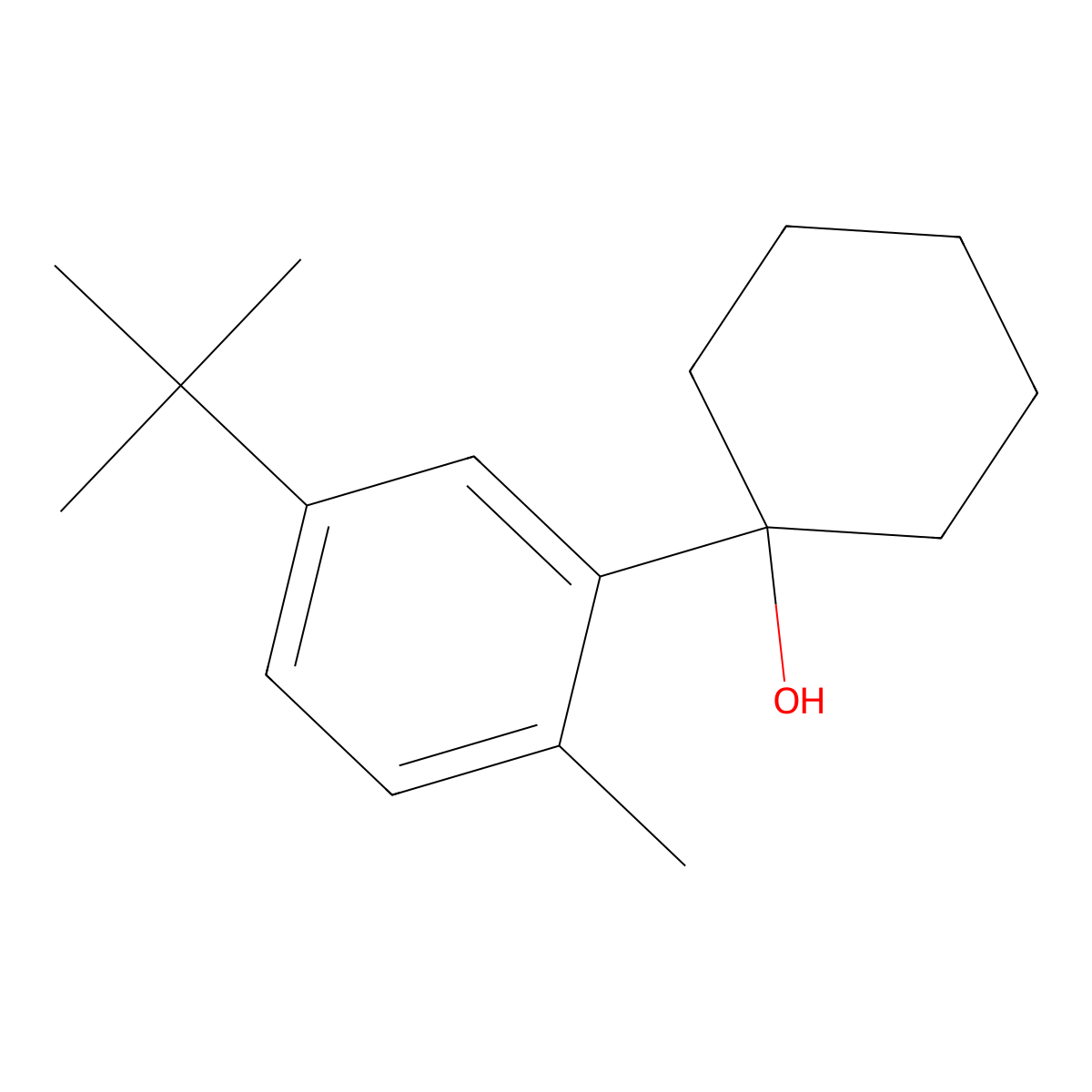 1-(5-(Tert-butyl)-2-methylphenyl)cyclohexanol molecular structure, CAS 2921842-10-4