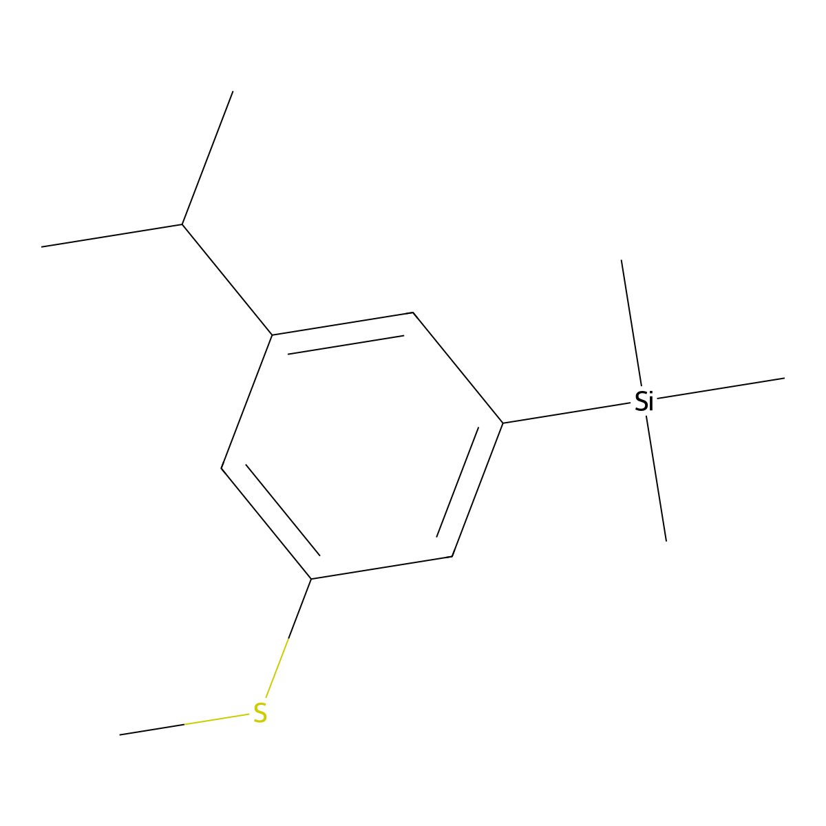 (3-Isopropyl-5-(methylthio)phenyl)trimethylsilane molecular structure, CAS 2921842-75-1