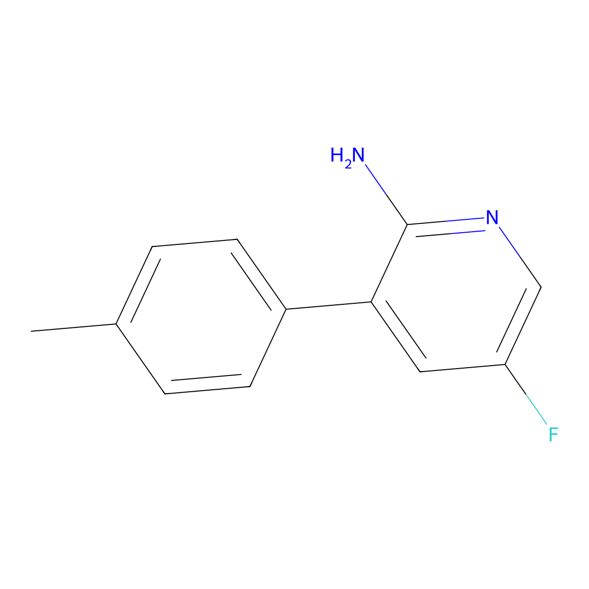 5-Fluoro-3-(p-tolyl)pyridin-2-amine molecular structure, CAS 2921842-83-1
